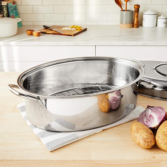 Fox Run Oval Roaster Set, Stainless Steel - Image 8