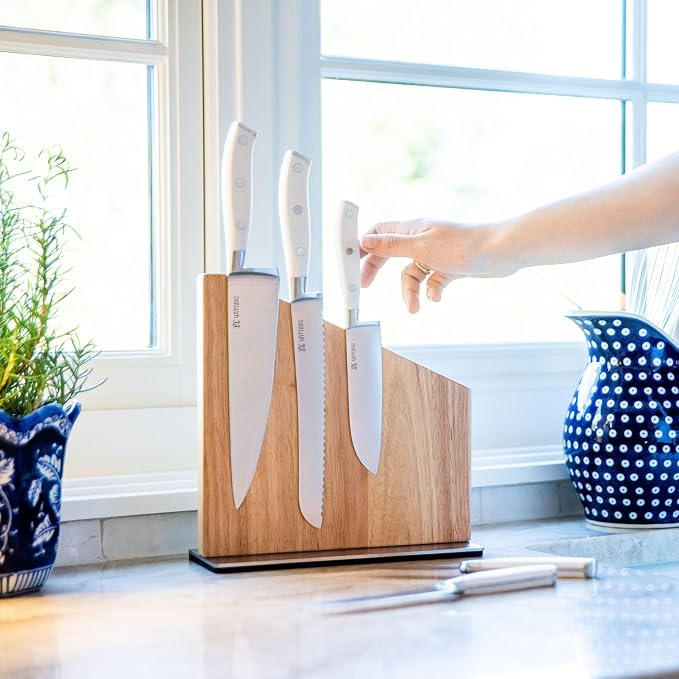 Yatoshi Knives Yatoshi Magnetic Kitchen Knife Block Set 6 Pcs White - Image 7