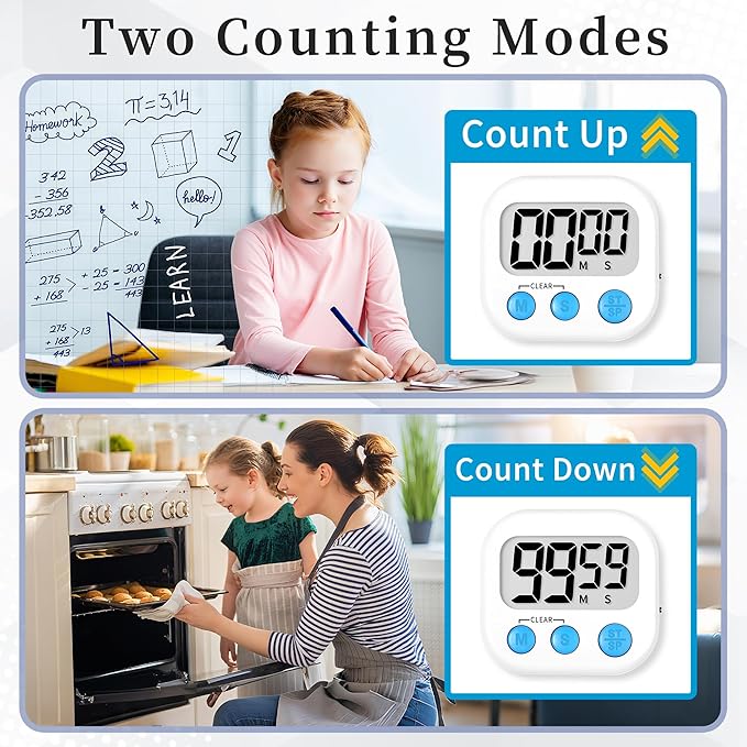 ZILLEEN Classroom Timers for Kids Classroom Magnetic Digital Kitchen Timers for - Image 4