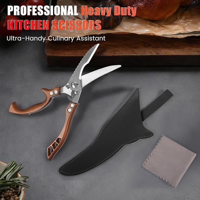 ANDONG Kitchen Scissors, Heavy Duty Professional Poultry Shears, Stainless - Image 5