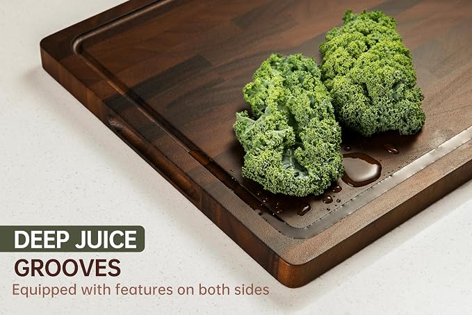 THETCHRY Walnut Cutting Boards For Kitchen, End Grain Wooden Cutting Board - Image 6