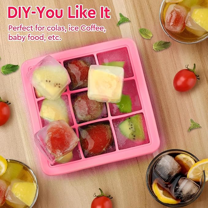 2 Pack Silicone Ice Cube Tray, Small Ice Trays - Image 2