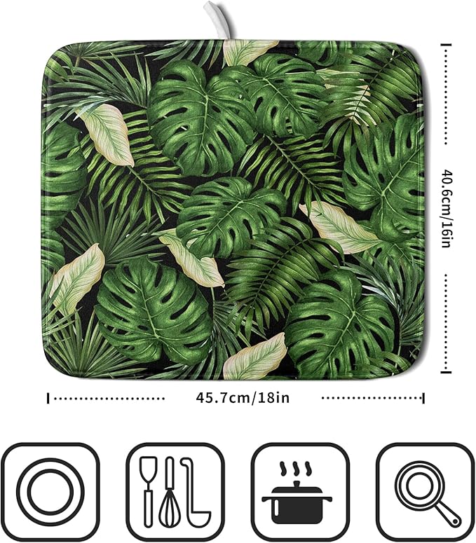Giwawa Tropical Palm Leaf Dish Drying Mat - Image 2