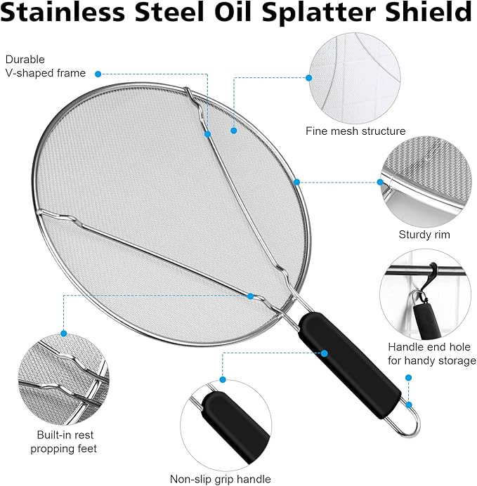 Splatter Screen for Frying Pan - Image 3