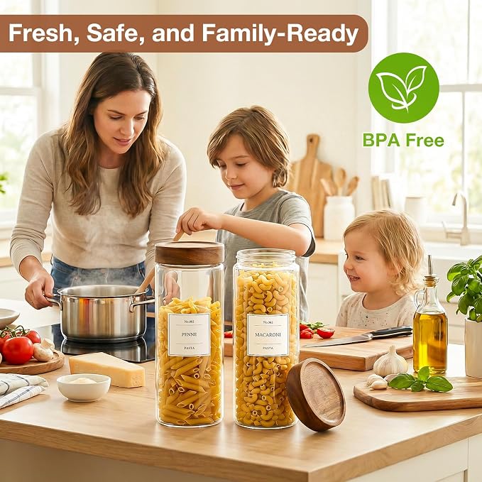 CONNOO 2-Pack 50oz Glass Storage Containers - Image 3