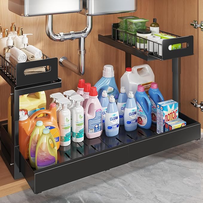 1 Pack-16"-26"W Expandable Under Sink Organizer by UnderSinkOrganizer