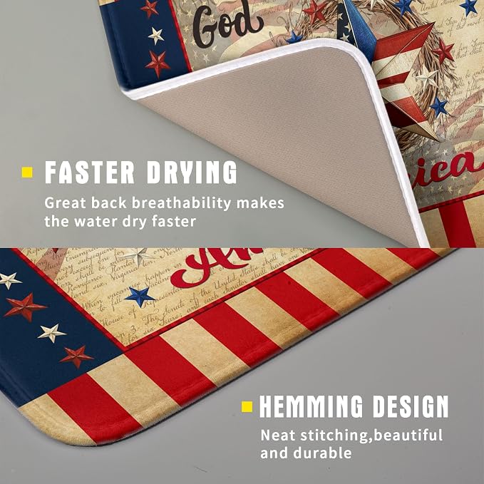 4th of July God Bless Dish Drying Mat - Image 3