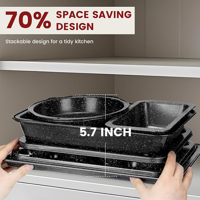 Terlulu 10-Piece Baking Pans Set, Bakeware Sets Nonstick, Baking Set - Image 7