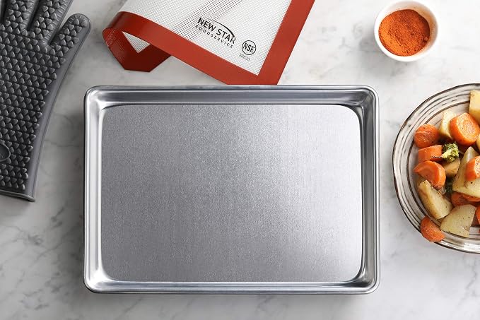 New Star Foodservice Commercial-Grade 18-Gauge Aluminum Sheet Pan/Bun Pan) - Image 4