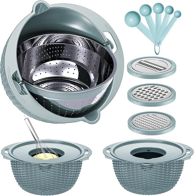 4-1 Strainer with Bowl & Spoons Set by Balavina