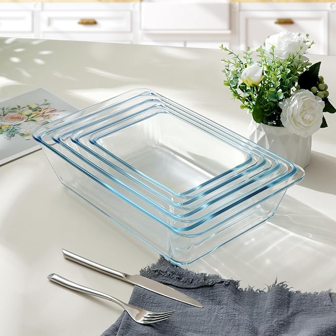 NUTRIUPS 2.4QT Rectangular Deep Glass Baking Dish, Glass Baking Pan - Image 7