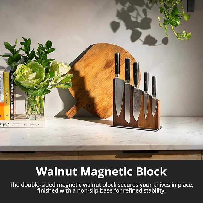 Yatoshi Knives Magnetic Kitchen Knife Block Set - Image 3