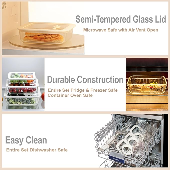Urban Green Glass Food Container Set - Image 3