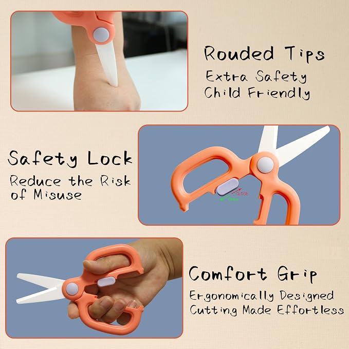 Baby Food Scissors with Travel Case, Ceramic Food Scissors Kids, Toddler - Image 3