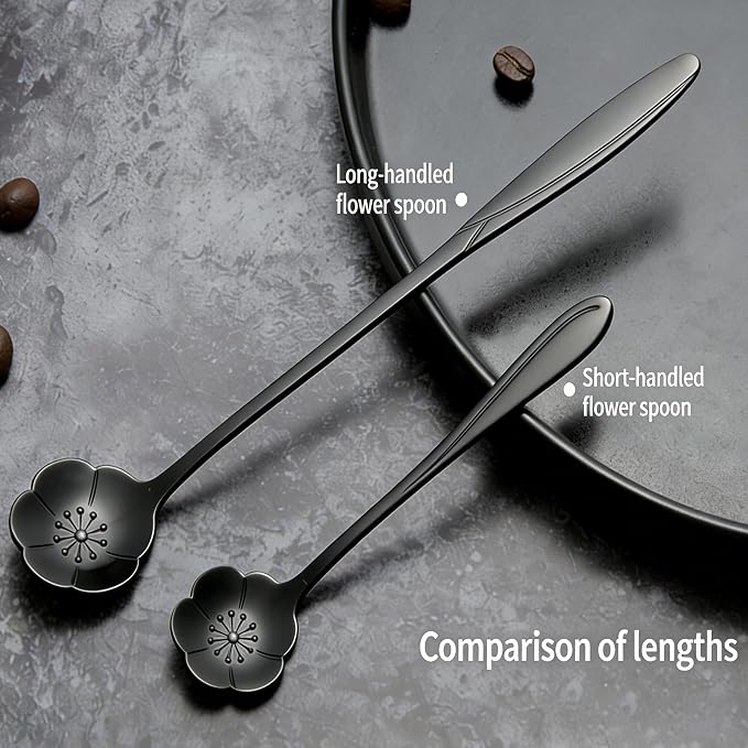 12 Pcs Flower Coffee Tea Spoons Set - Image 8