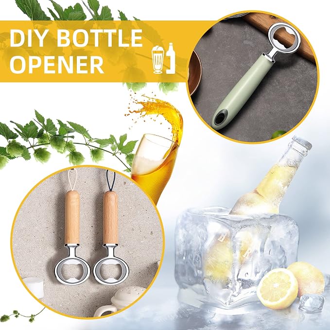 Metal Bottle Opener Kits 8 Pack Blank Stainless Steel Bottle Opener Insert Kits - Image 3
