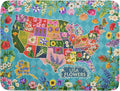 Flower Map Dish Drying Mat Colorful Floral Microfiber Large Dish Drying Pad by Giwawa