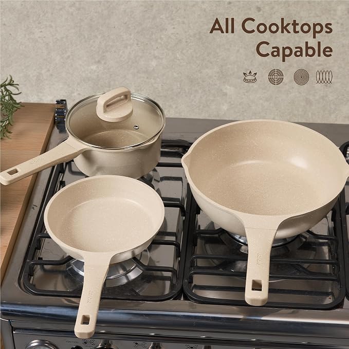 CAROTE 14 Pcs Pots and Pans Set Nonstick, Induction Kitchen Cookware Sets - Image 6