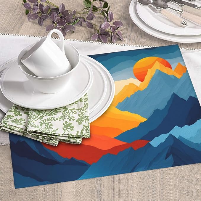 Colorful Mountains Sunset Dish Drying Mat - Image 7