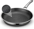 SNOWCLAD 12 Inch Hybrid Nonstick Frying Pan, Stainless Steel Skillet, by SNOWCLAD