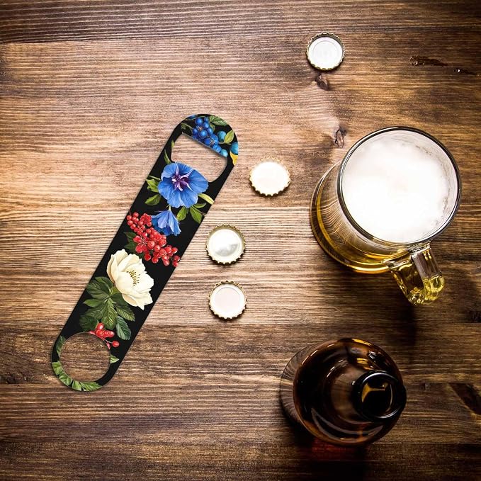 Flowers Stainless Steel Bottle Opener Poppy Wild Roses Cornflower - Image 6