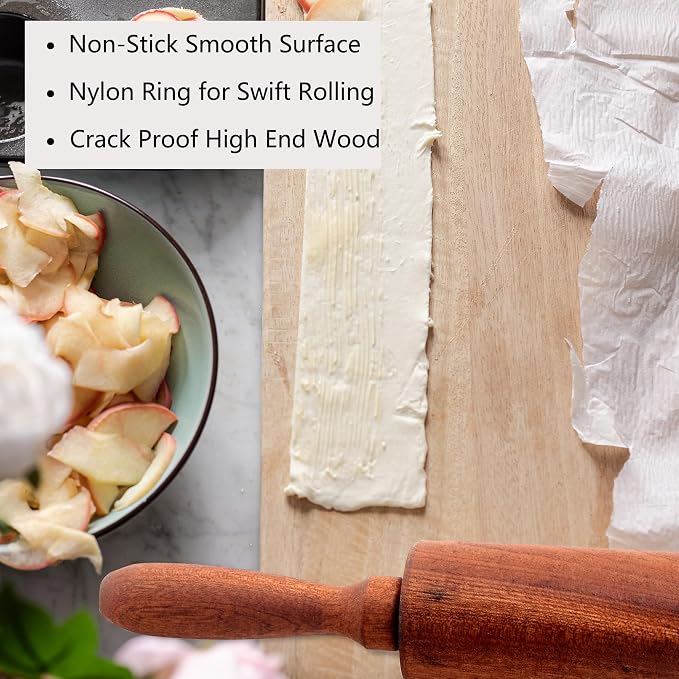 Classic Sapele Wooden Rolling Pin - Image 2