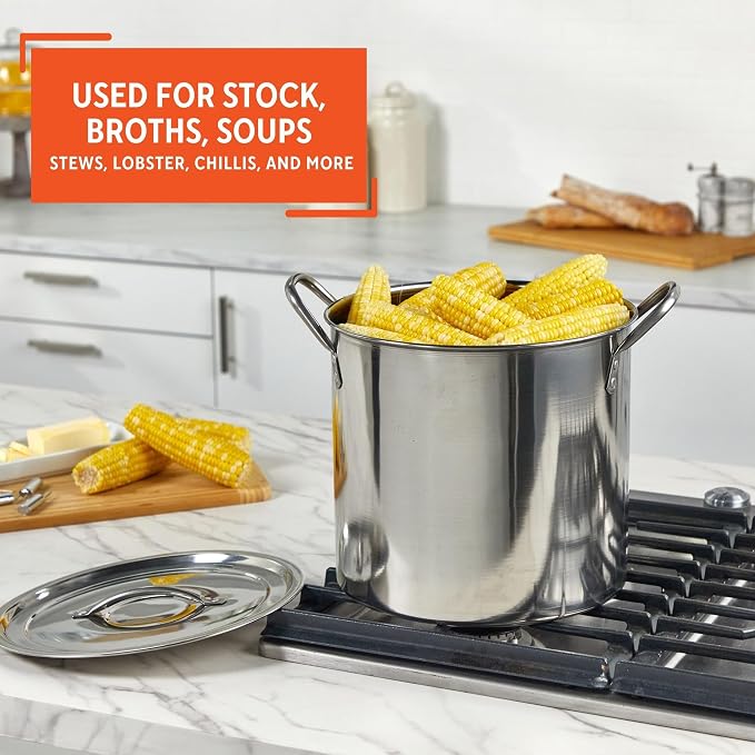 IMUSA 16Qt Stainless Steel Stock Pot - Image 5