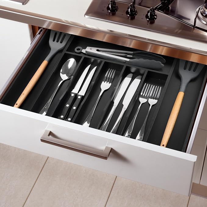 Large Premium Bamboo Silverware Organizer - Image 7