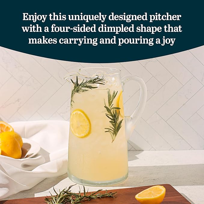 Libbey Impressions Large Glass Pitcher, 80 Oz, Tall Cocktail Pitcher, Modern - Image 3