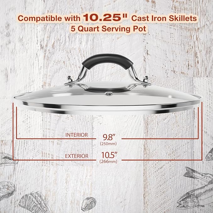 10.25 Inch Tempered Glass Lid Compatible - Image 2