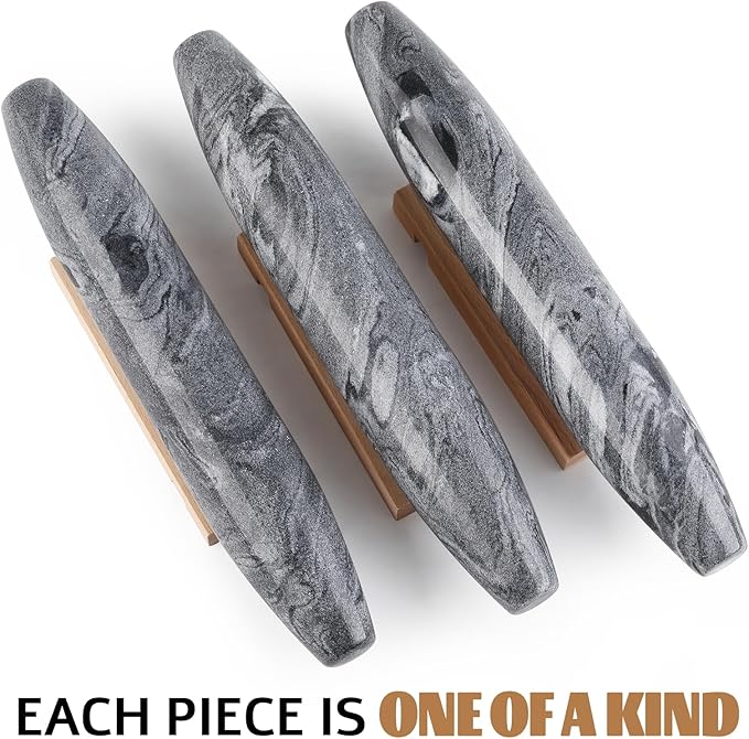 Koville African Natural Grey Marble French Rolling Pin, 12inch Non-Stick - Image 7