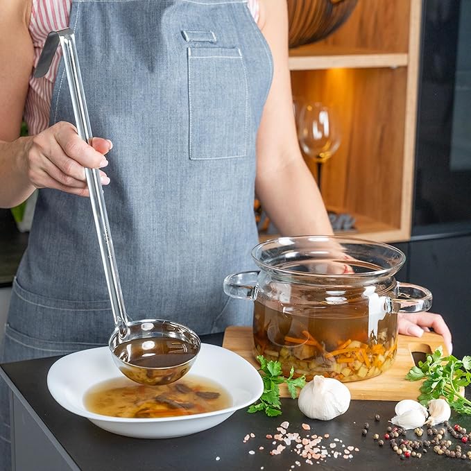 Whysko Soup Ladles Stainless Steel, Rustproof Heat-Resistant Materials - Image 7