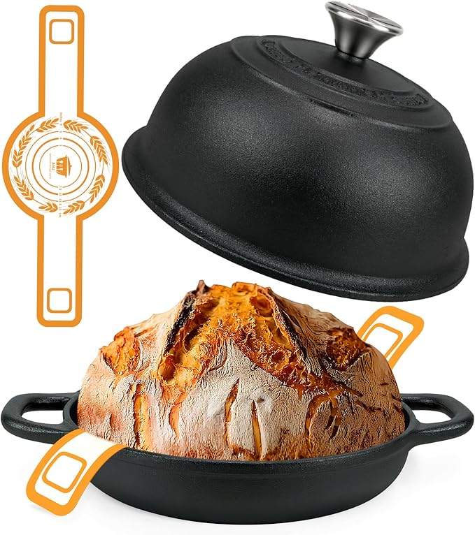 5QT Pre-Seasoned Cast Iron Dutch Oven by AHJ