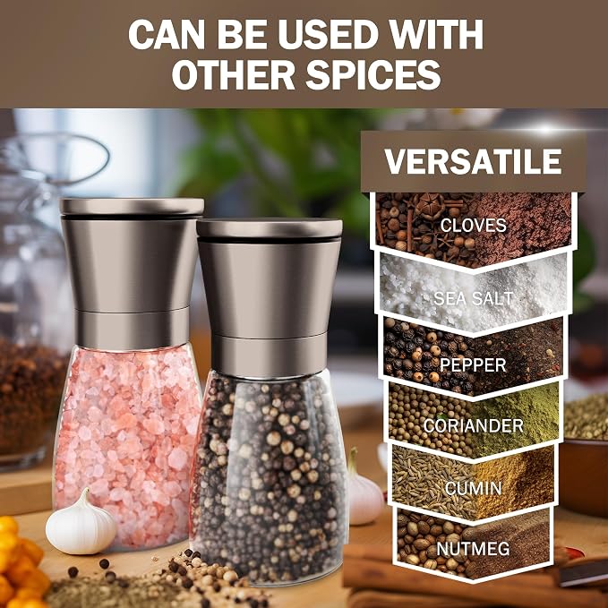 Home EC Original Gun Metal Bronze Salt and Pepper Grinder Set of 2 - Image 5