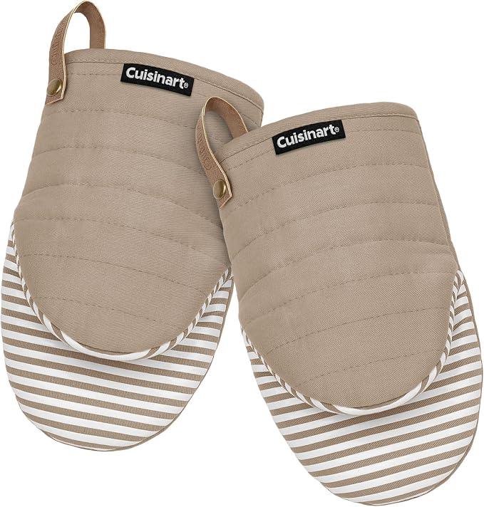 Cuisinart Mini Oven Mitts – 5.5” x 8” Heat-Resistant Kitchen Mitts by BestBrands