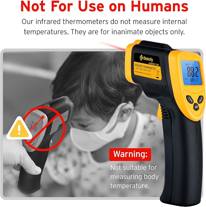 Etekcity Infrared Thermometer Laser Temperature Gun 1080, -58°F~ 1130°F - Image 8