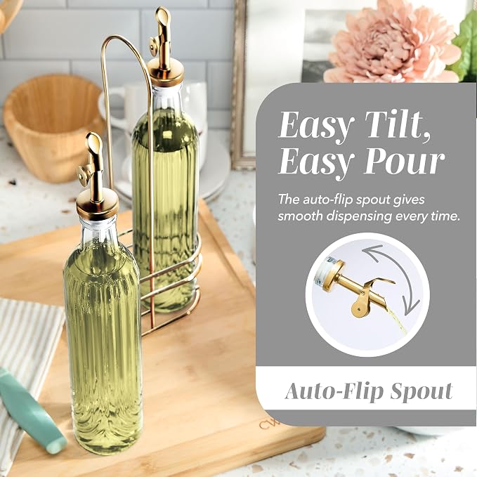 COOK WITH COLOR Glass Olive Oil Bottle Dispenser - Image 3