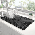 Rnivvi Dish Drying Mat for Kitchen Counter, XL 15 x 24" Cute Marble Super by Rnivvi