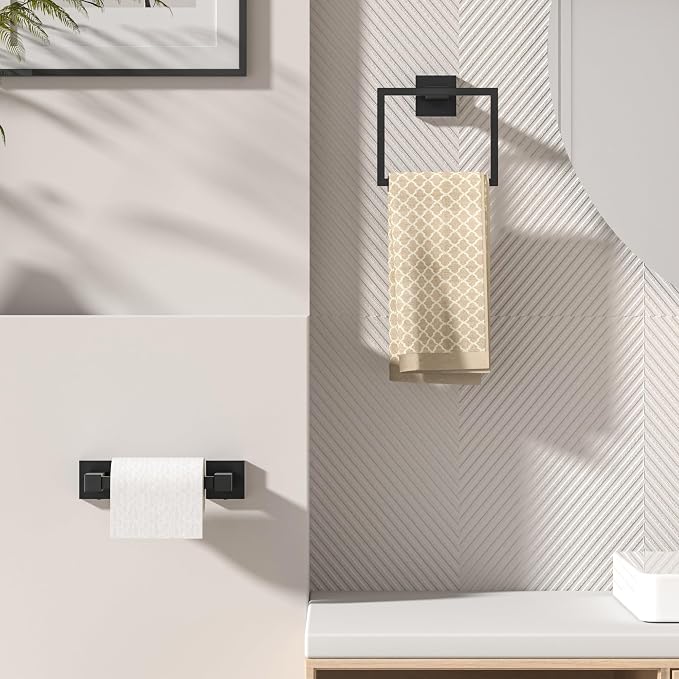 FORIOUS Toilet Paper Holder Set Wall Mount, SUS 304 Stainless Steel Pivoting - Image 2