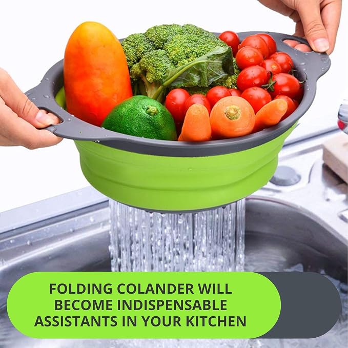 Green Kitchen Strainer Colander Set - Image 6