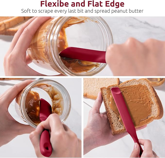 U-Taste Silicone Jar Spatula for Sourdough Starter: Long Skinny Food-Grade Jam - Image 7
