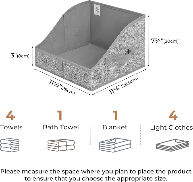 GRANNY SAYS Trapezoid Storage Bin, Closet Shelf Organizers, Fabric Storage Bins - Image 6