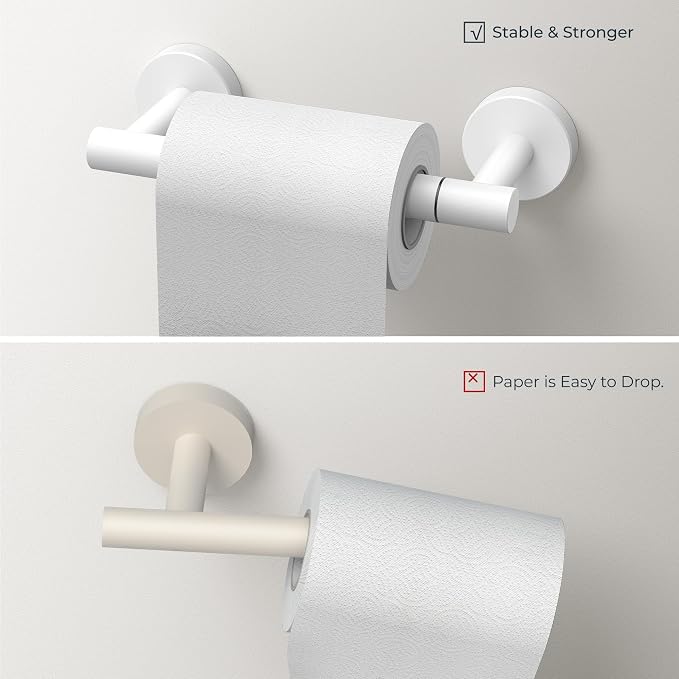FORIOUS Toilet Paper Holder Wall Mount, SUS304 Stainless Steel Double Post - Image 4