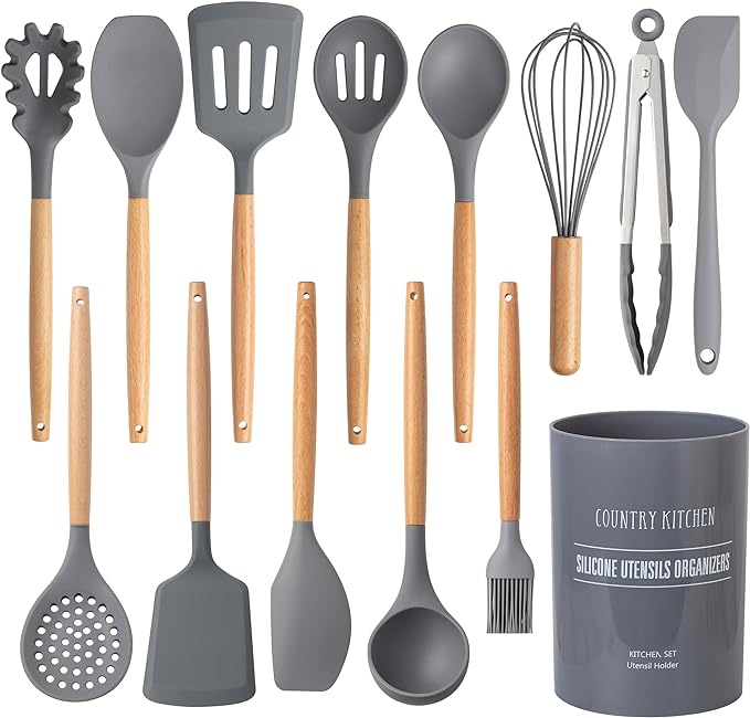 Country Kitchen Non Stick Silicone Utensil Set by CountryKitchen