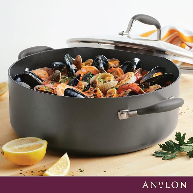 Anolon Advanced Home Hard-Anodized Nonstick Wide Stock Pot/Stockpot - Image 9
