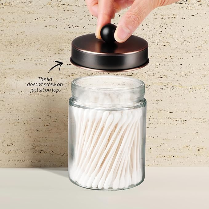 Apothecary Jar Canisters Bathroom Vanity Organizer - Image 7