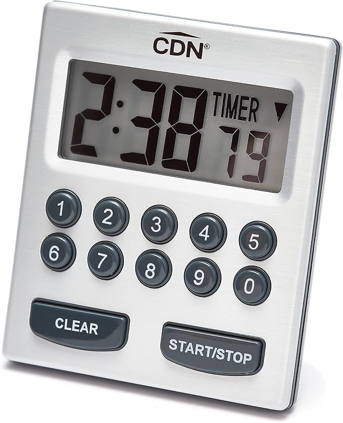 CDN Direct Entry 2- Alarm Digital Kitchen Timer | Counts Up & Down, 10 Hours by by CDN-ComponentDesignNorthwestInc