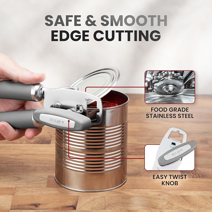 Zulay Kitchen Heavy Duty Stainless Steel Can Opener Manual - Image 4