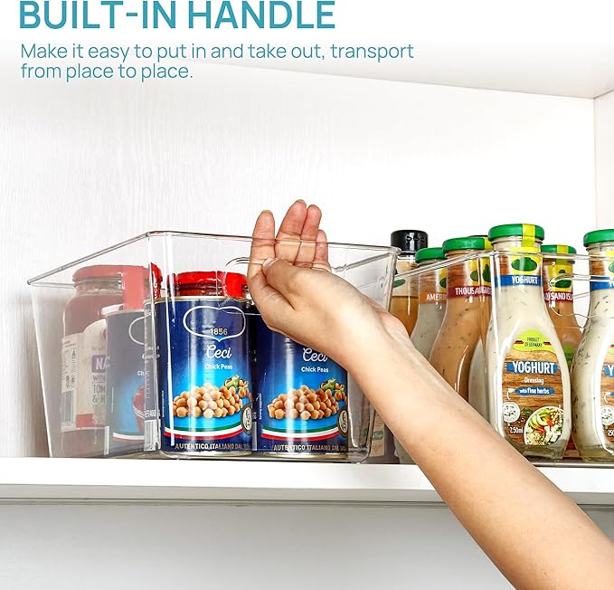 Vtopmart Clear Plastic Storage Bins, Countertops, Freezer Organization and - Image 4