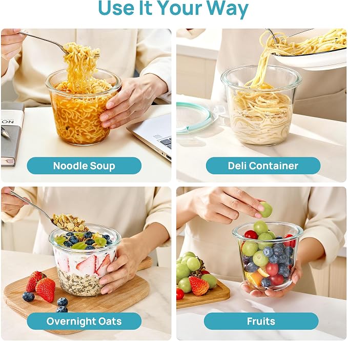 Vtopmart 5Pack 24oz Glass Storage Containers - Image 5